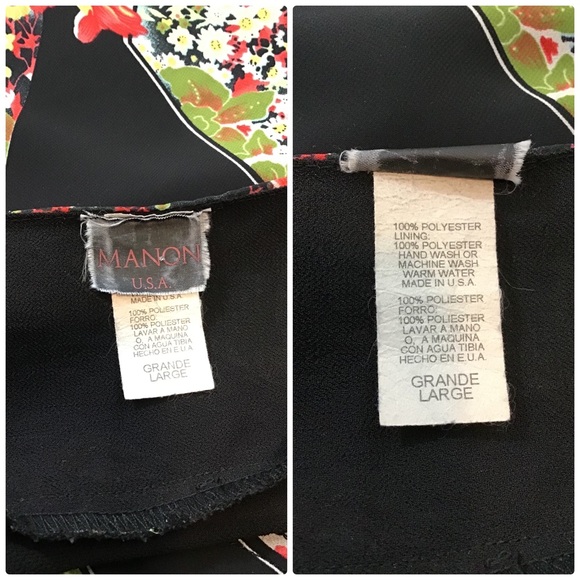 Manon Babtiste USA Tropical Floral-Print Strapless High-Low Ruffle Dress L - Picture 8 of 15